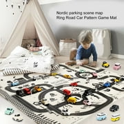 Vnanda Traffic Play mat Puzzle Foam Interlocking Tiles – Kids Road Traffic Play Rug - Children Educational Playmat Rug - Great for Playing with Toy Cars Trucks